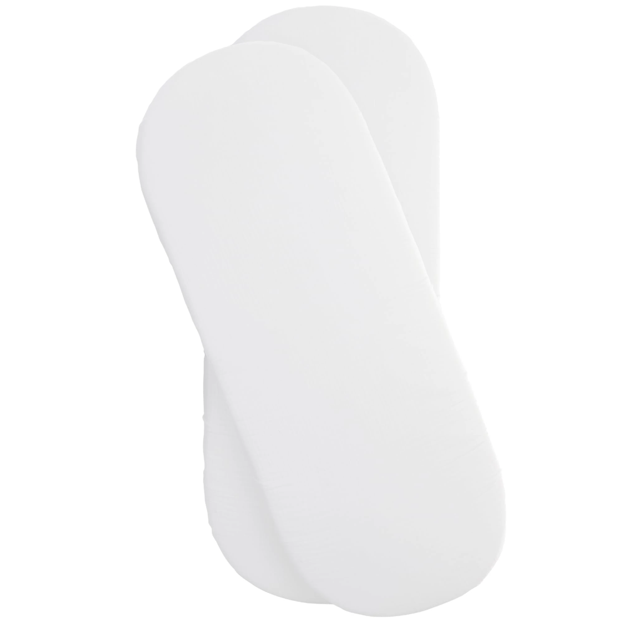 Clair de Lune 2 Pack Fitted Jersey Cotton Moses Basket Sheets 74 x 30 cm (White)