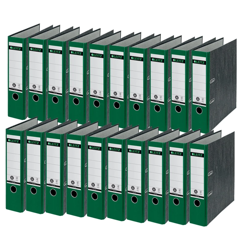 Leitz Standard Lever Arch File 80mm A4 green - ring binders (Green, A4, 318 x 285)