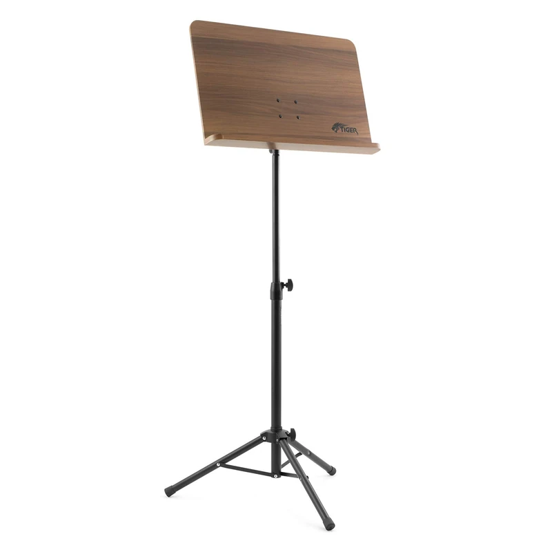 Tiger MUS35-BK Sheet Music Stand Fully Adjustable Orchestral Music Stand, Wooden