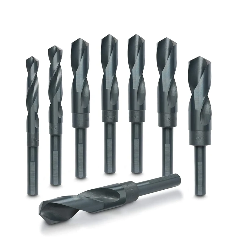 Hiltex 10005 HSS Silver and Deming Industrial Drill Bit Set (8 Pieces), 1/2"