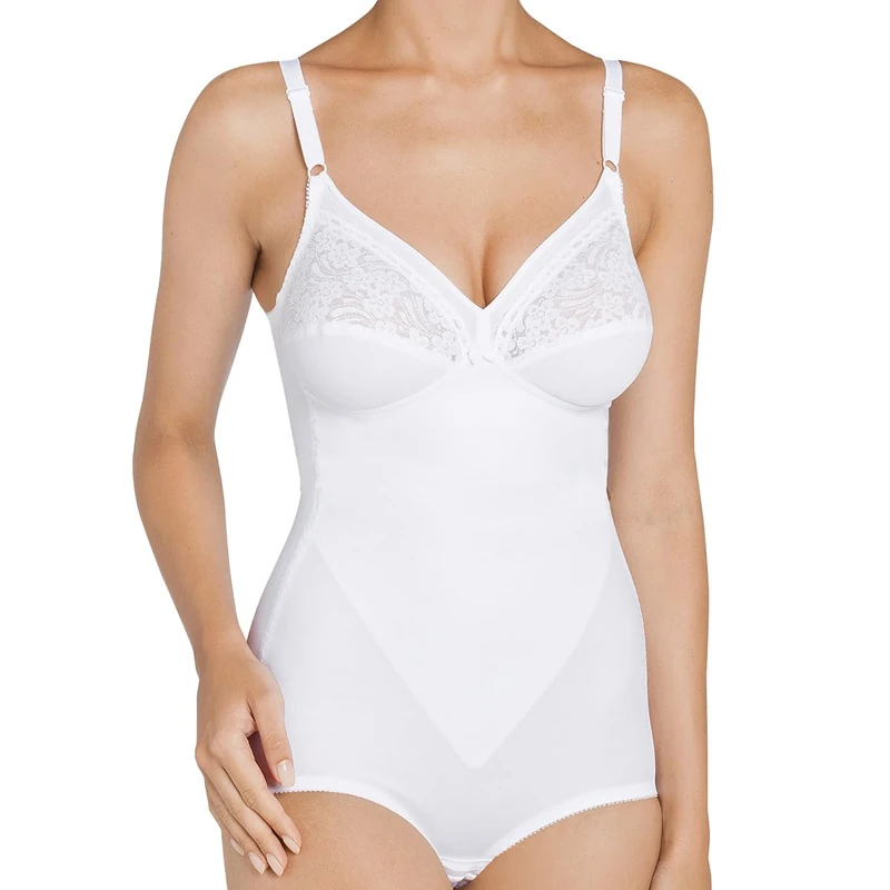 Triumph Women's Formfit BS X Bodysuit - White Lace Lingerie