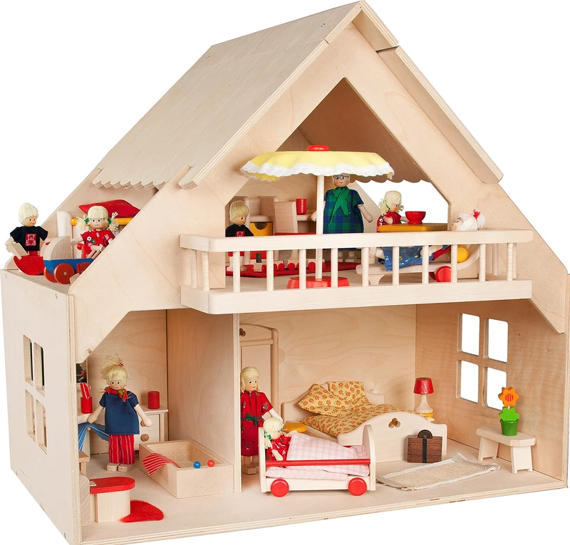 Rülke Holzspielzeug 23161 Mini Doll House, Wood Colour