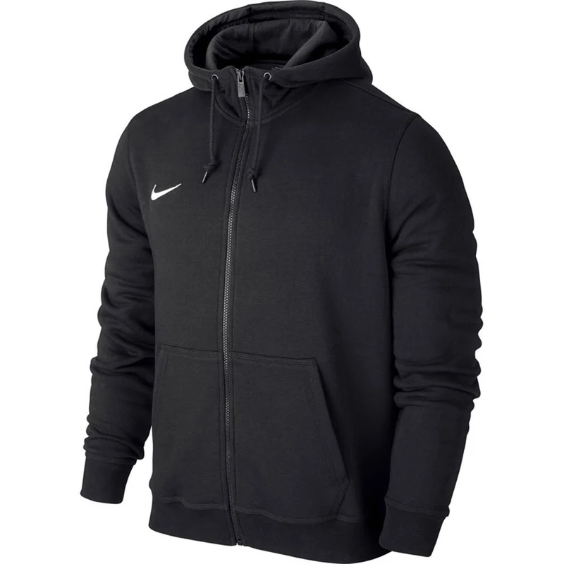 Nike Men's Club FZ Hoody - Black/Football White, Small