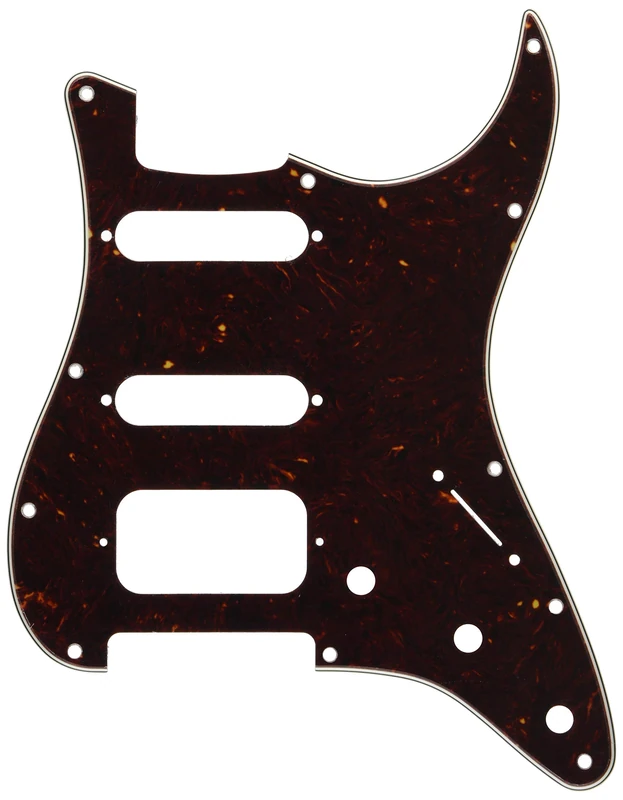 Fender Pickguard, Stratocaster® H/S/S, 11-Hole Mount, Brown Tortoise Shell, 4-Ply