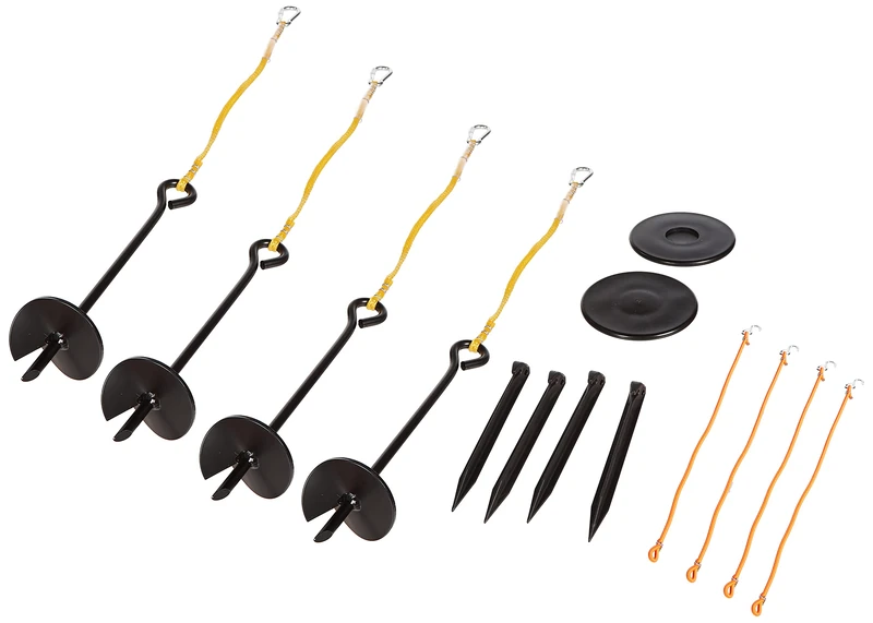 Park & Sun Sports Outdoor Volleyball Beach/Sand Adaptor Kit with Ground Stakes: Auger Anchor Set - Image 1