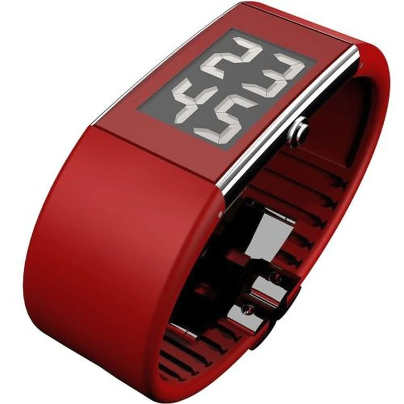 Rosendahl Men's Digital Watch II 43108 Red with Polished Stainless Steel Case and Red Polyurathane Strap