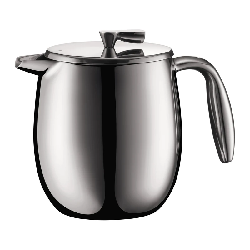 Bodum Double Wall French Press Columbia - 500ml / 4 Cup Matt Coffee Maker - Stainless Steel - Dishwasher Safe Cafetiere