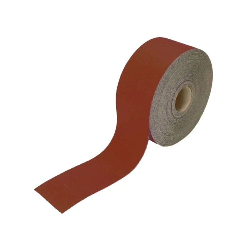 Faithfull FAIAR11540R Aluminium Oxide Paper Roll 115mm x 50m 40g - Red Heavy Duty