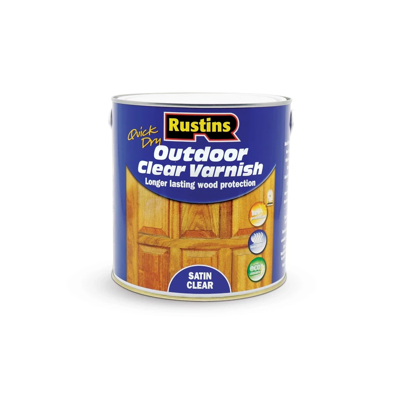 Rustins Quick Dry Outdoor Clear Varnish 2.5 L Satin