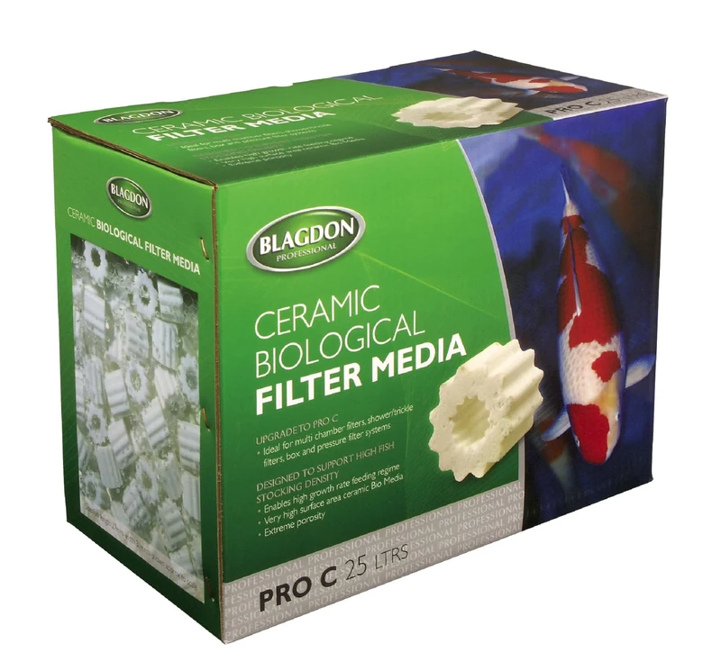 Blagdon Professional Ceramic Bio-Media for All Pond Multi Chamber Filters, Box Filters, Pressure Filters, 25L, White