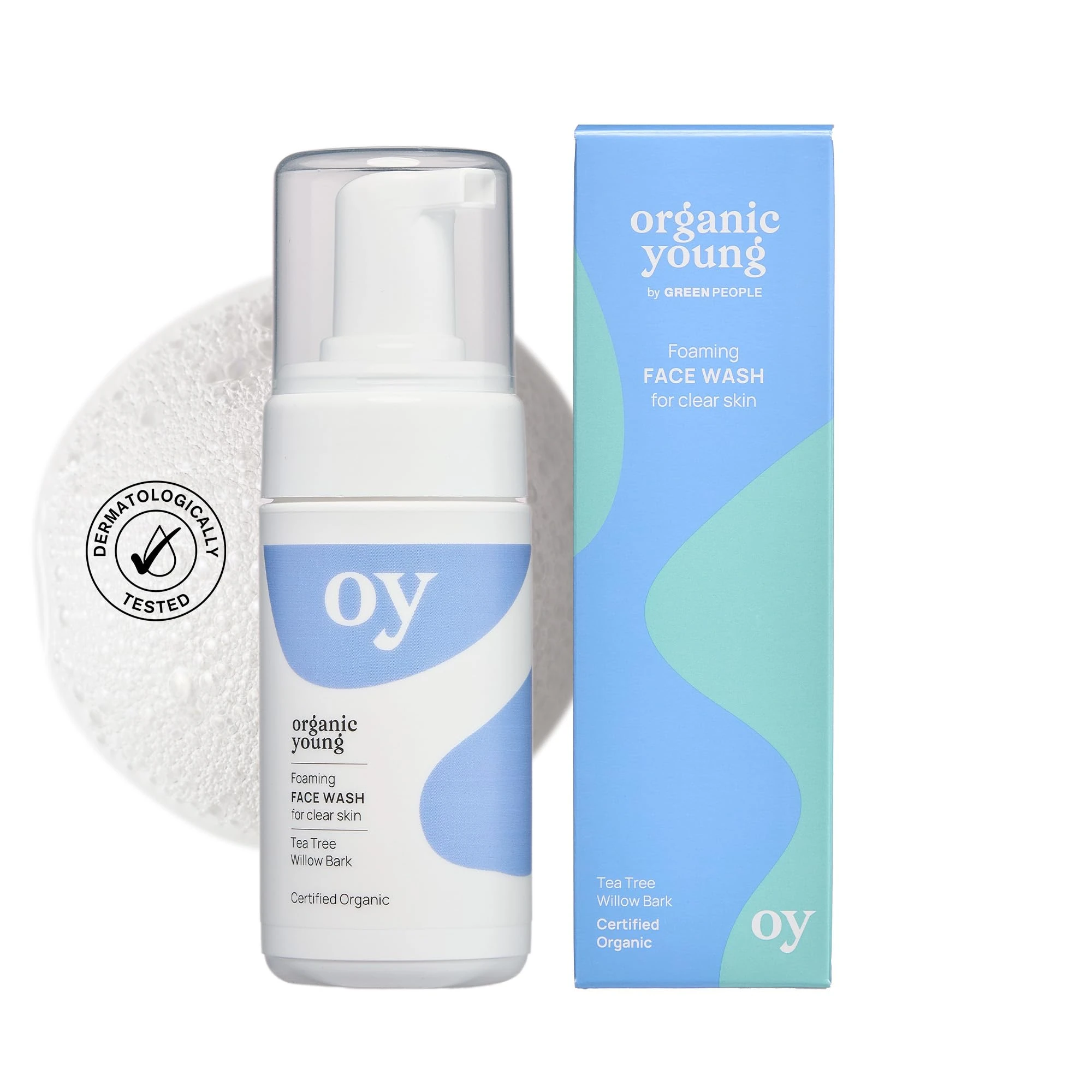 Green People Teen Foaming Face Wash 100ml | Natural & Organic Face Wash | Oily & Spot-Prone Skin | Vegan Teen Face Wash | Skin Care for Teenage Boys & Girls | Kids Foam Wash | Kids Skin Care Products