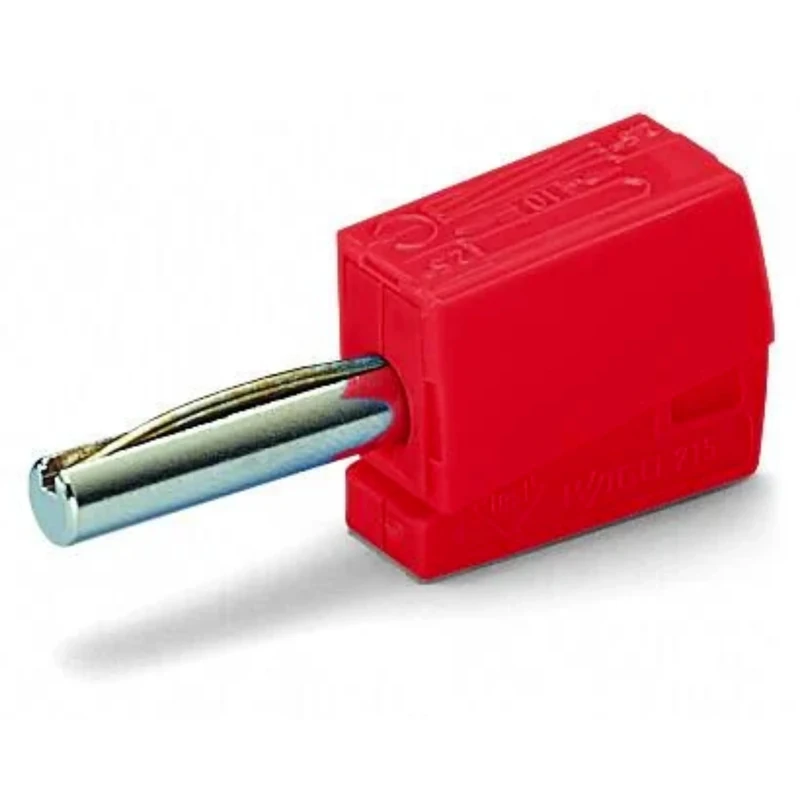 WAGO Banana plug; for socket 4 mm Ø; 2,50 mm²; red, 215-212 (50 pcs)
