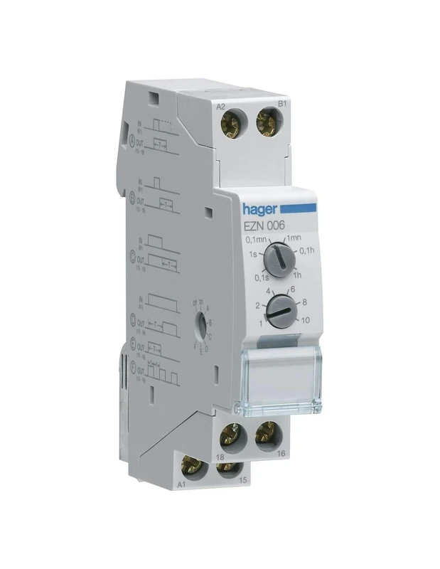 Hager EZN006 – RELE Timer Multifunction 10 A AC/DC