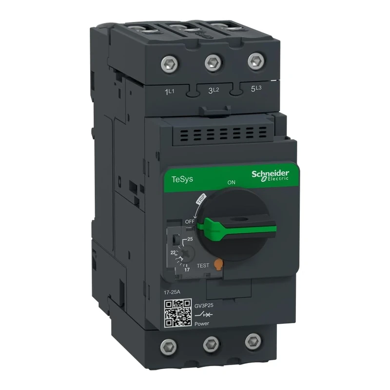 Schneider Electric Motor circuit breaker, TeSys GV3, 3P, 17-25 A, thermal magnetic, EverLink terminals