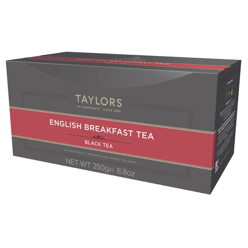 Taylors of Harrogate English Breakfast Tea, 100 Tea Bags (Pack of 1, Total 100 Teabags)