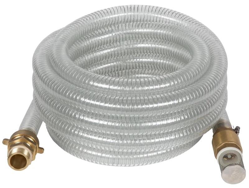 Einhell Accessory Kit 7 meter translucent suction hose with brass tips, translucent