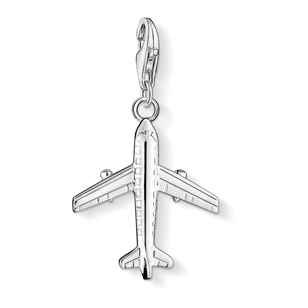 Thomas Sabo Women Charm Pendant Airplane Charm Club 925 Sterling Silver 0030-001-12