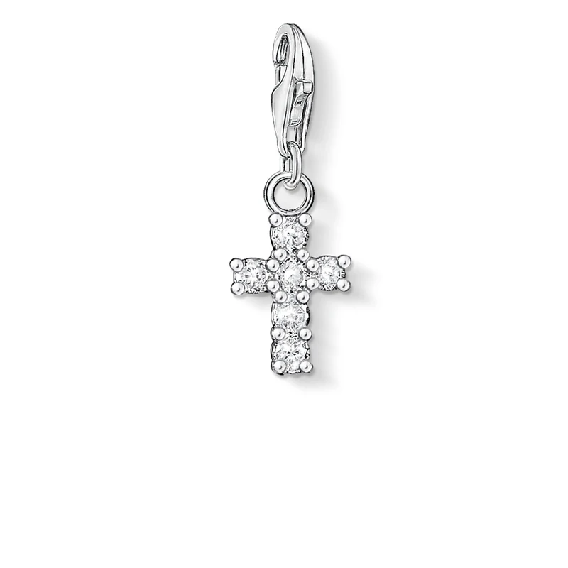 THOMAS SABO Women Charm Pendant Cross Charm Club 925 Sterling Silver 0054-051-14