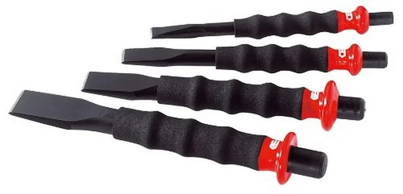 Facom 263.GJ4 Sheathed Cold Chisel Set, 4 Pieces