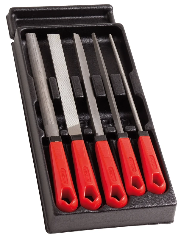Facom MOD.LIM Second Cut Flat File Module with Plastic Handles, 200mm, 5 Pieces