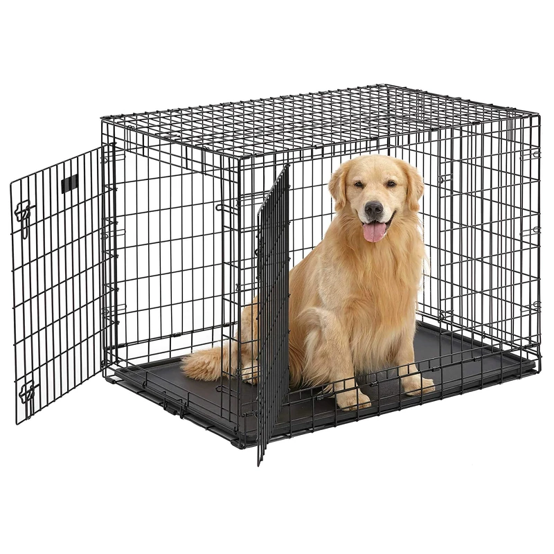 MidWest Homes for Pets Ultima Pro Heavy-Duty 106 cm Dog Crate, Ultra-Strong Steel Double Door Pet Cage for Large Breeds, Accessories Included