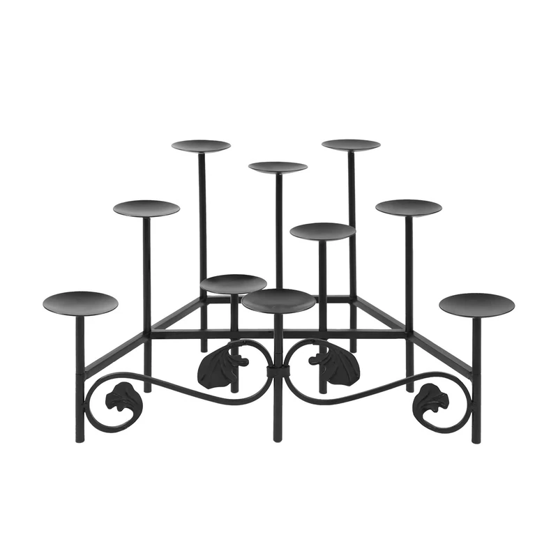 Minuteman International Candle Holder, Decorative Candelabra, Black