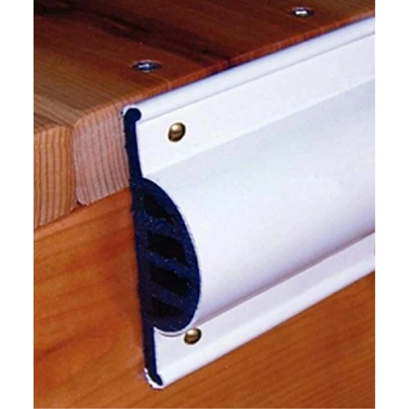 TaylorMade Commercial Grade Double Molded Dock Edging White Side Gard, 10' Coil – Dock guard with heavy wall sections – Commercial grade double molded material – 2020108540 - Image 1