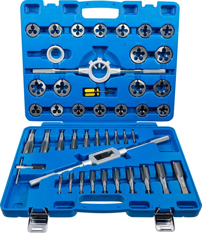 BGS 1898 | Tap and Die Set | Inch Sizes | 1/4" - 1" | 45 pcs.