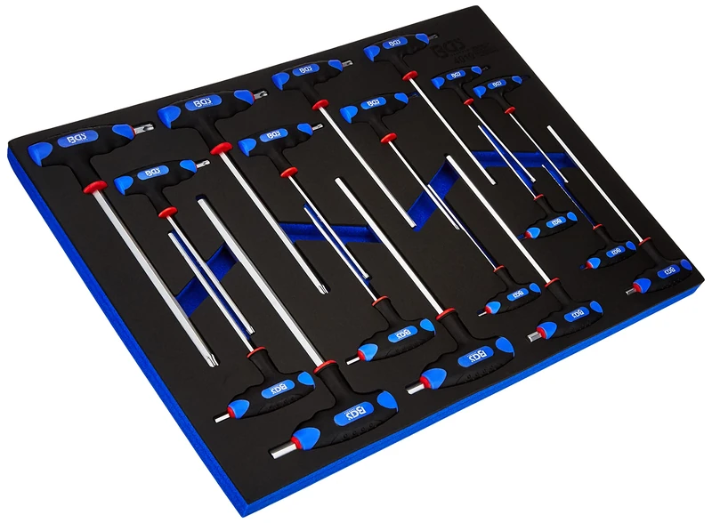 BGS 4010 | Tool Tray 3/3: T-Handle L-Type Wrench | internal Hexagon/T-Star (for Torx) | 18 pcs.