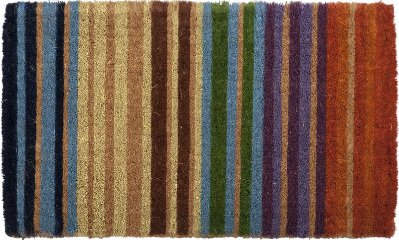 Entryways 40 x 60 cm Coir with PVC Backing Rainbow Non Slip Doormat