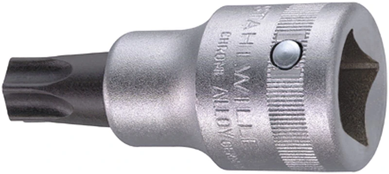 Stahlwille 05100060 59TX Chrome Alloy Steel Screwdriver Socket, 3/4 inch Drive, T60 Size, 80 mm Length