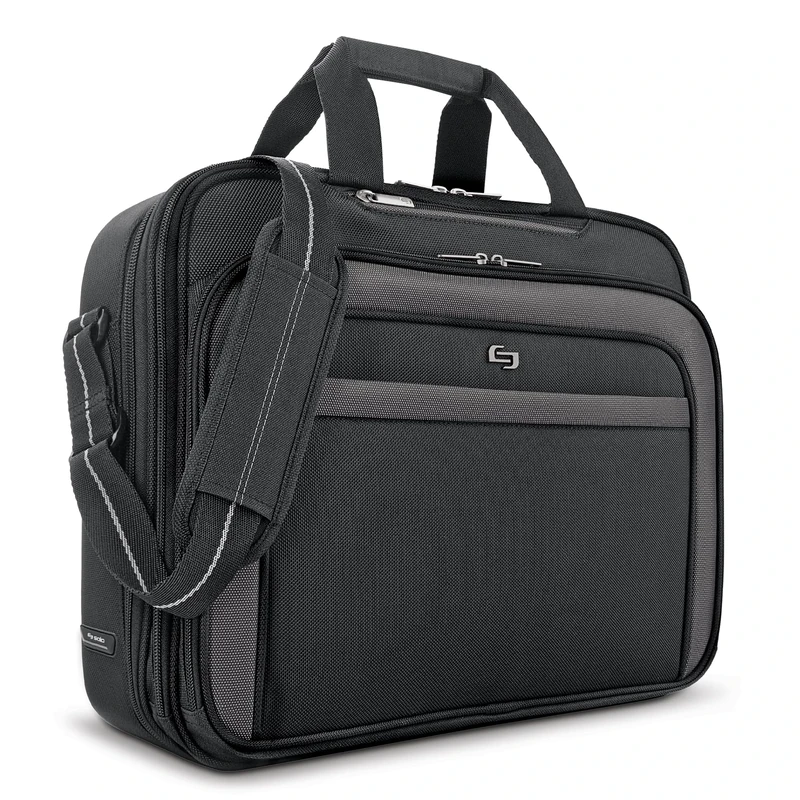 Solo Empire 17.3 Inch Laptop Briefcase, TSA Friendly, Black, 17.3", Empire - Image 1