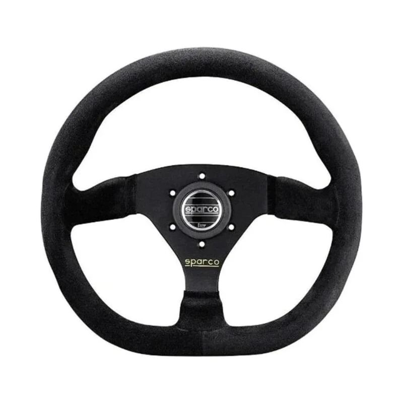 015TRGS1TUV Universal Steeringwheel 'L360 Flat' -Black Suede-Diameter 330mm