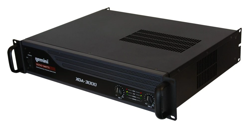 Gemini Sound XGA-3000 Class AB 2X 200W Professional-Grade DJ Amplifier - Multizone Power Amplifiers for Live Sound, Rack Mount Design, Ideal for Karaoke & Mobile Rigs