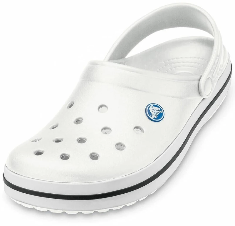 Crocs Unisex Crocband Clogs, White, 11 UK Men/ 12 UK Women