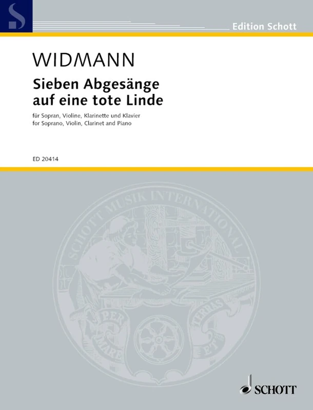 Sieben Abgesänge auf eine tote Linde-on poems by Diana Kempff soprano, clarinet (in A and B), violin and piano: on poems by Diana Kempff. soprano, ... and piano. soprano. Partition et parties. - Image 1
