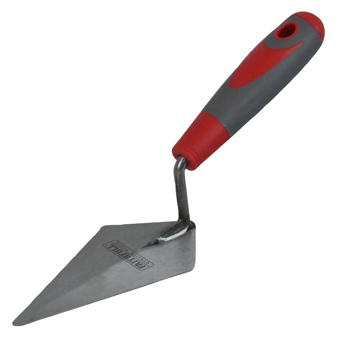 Faithfull Soft-Grip Pointing Trowel for Forming, Repairing & Replacing Mortar - 150mm (6in) Steel Blade