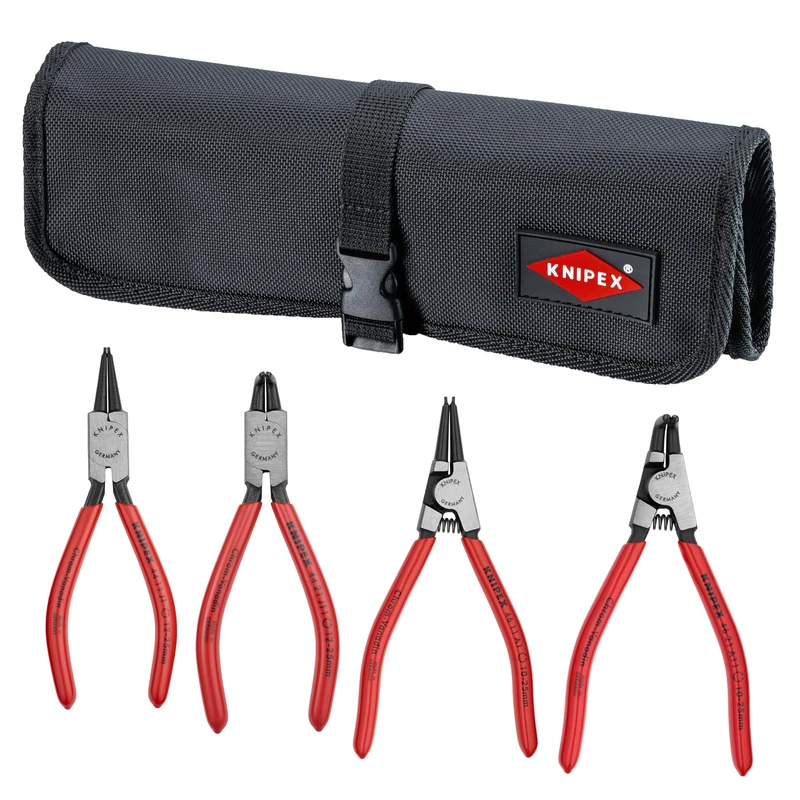 4 Pc Circlip Set in Pouch Straight & 90 Degree