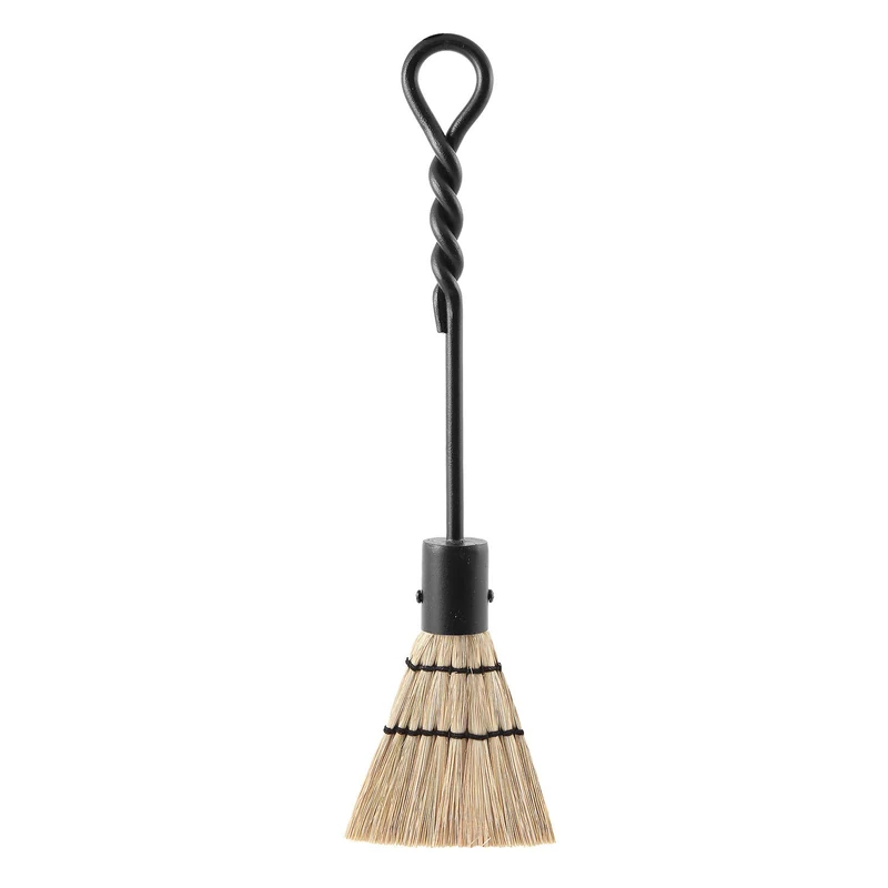 Minuteman International Rope Handle Single, Mini Brush Fireplace Tool, Mini 18-in, Black - Image 1