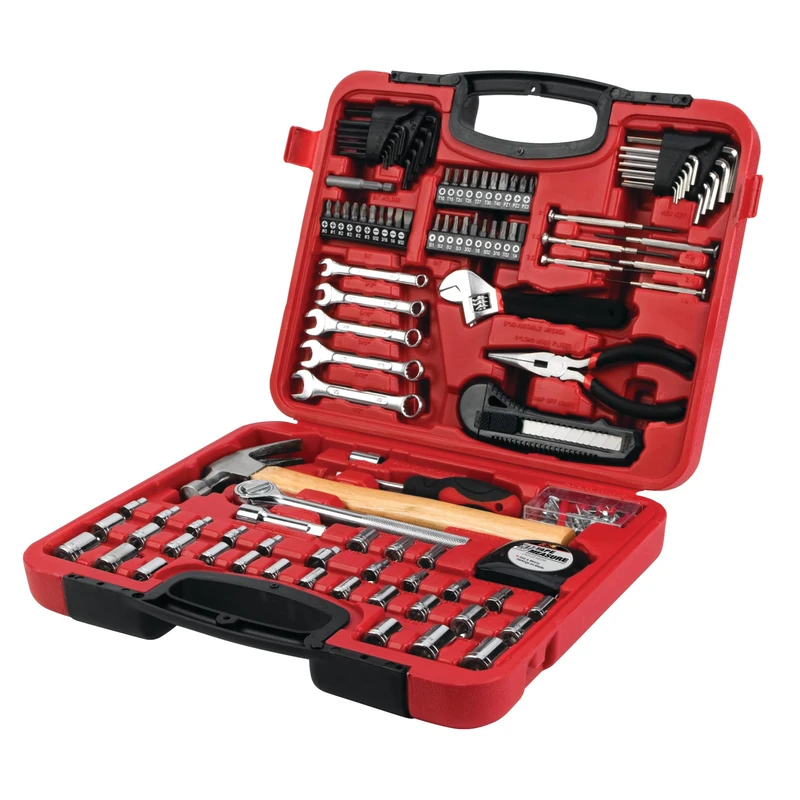 Performance Tool W1532 107pc Home & Auto Tool Set, Hand Tools - Tool Sets, Red