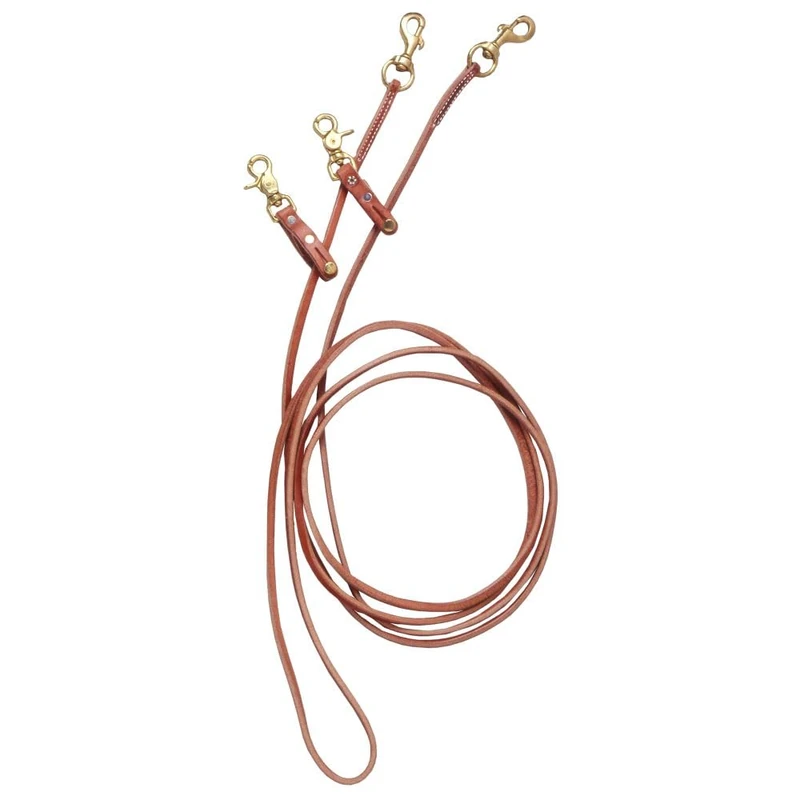 Tough 1 Royal King Leather Pulley Draw Reins - Image 1
