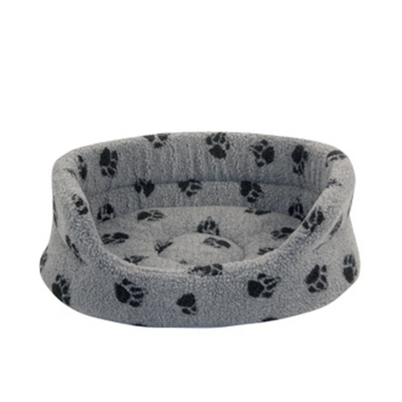 Danish Design Fleece Paw Grey Slumber Bed 89cm (35")