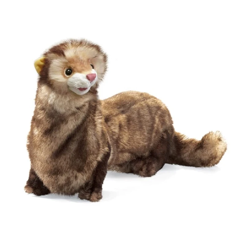 Folkmanis Ferret Hand Puppet - Soft Slinky Animal Toy