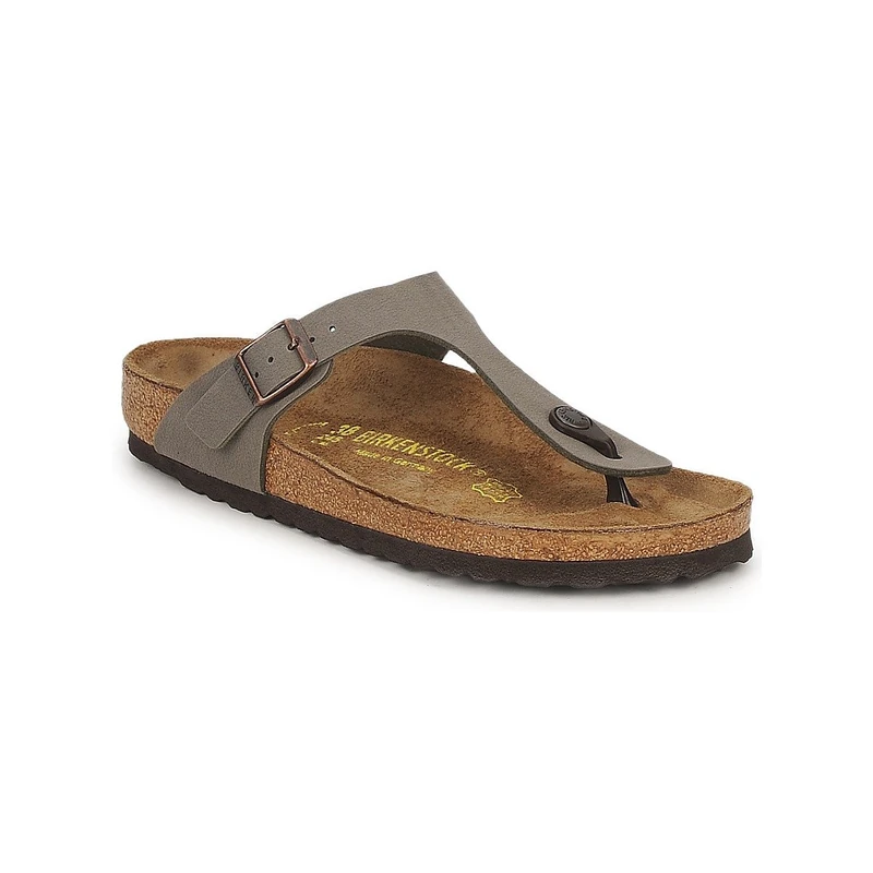 Birkenstock Gizeh Men's Thong Style With Birko Flor Sandals (Stone, UK 10.5)