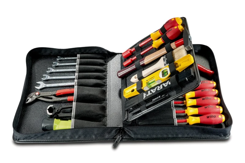 Parat 5650040061 "Basic Wallet Plus" Tool Folder with 38 Loops/Fans, Black/Silver