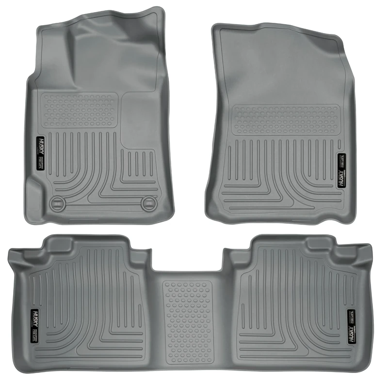 Husky Liners - 98512 Fits 2007-11 Toyota Camry Weatherbeater Front & 2nd Seat Floor Mats Grey