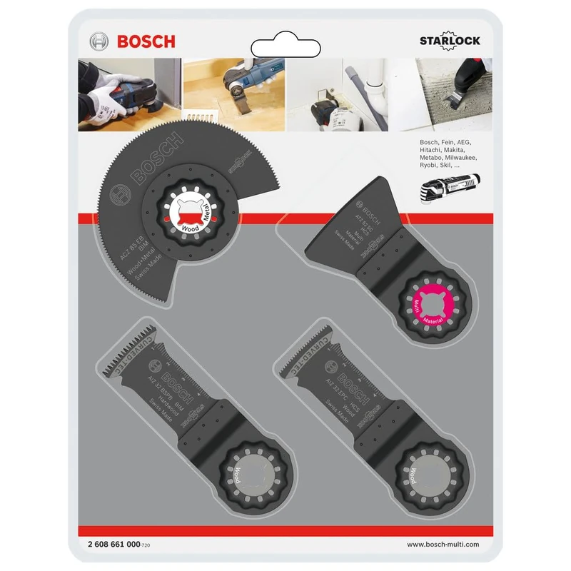Bosch Professional 4-Piece Starlock Multitool Set for Floor and Installation (Accessories Multitool) - Image 1