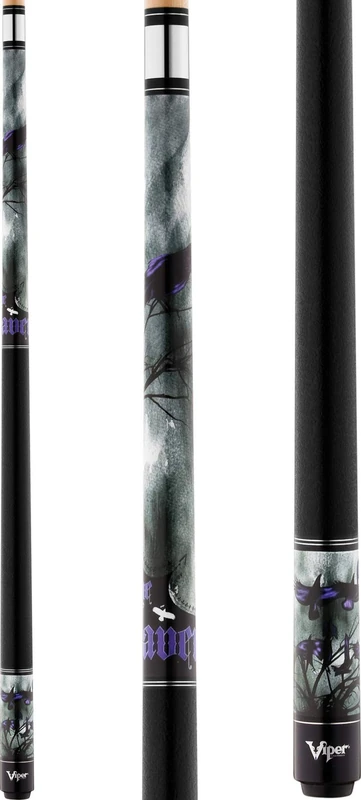 Viper by GLD Products Underground 58" 2-Piece Billiard/Pool Cue, The Raven, 18 Ounce, Black