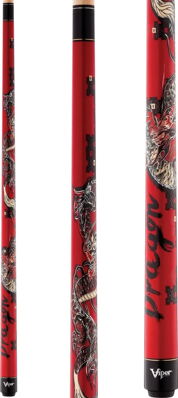 Viper Underground 58" 2-Piece Billiard/Pool Cue, Dragon, 18 Ounce