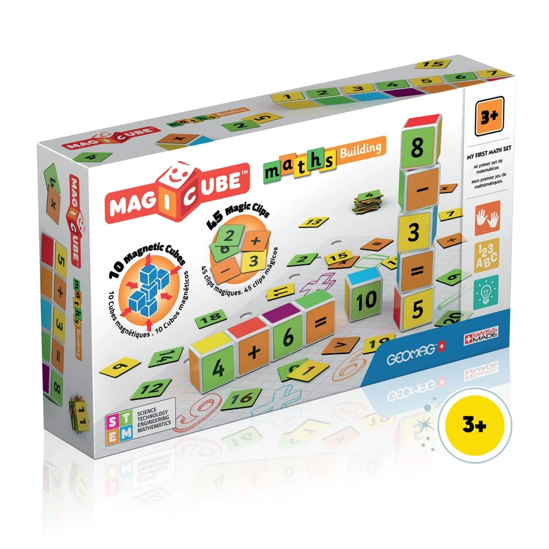 Geomag Construction Toy Magicube Maths Building-16 45 Clips Building Set with Magnetic Cubes